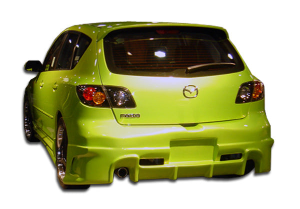 Extreme Dimensions Duraflex Raven Rear Bumper Cover Compatible With 2004-2009 Mazda 3 - 1 Piece - 100567