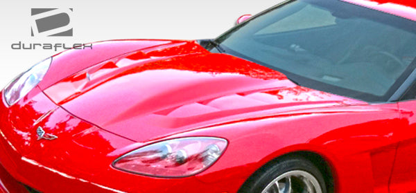 Extreme Dimensions Duraflex H-Design Hood Compatible With 2005-2013 Chevrolet Corvette - 1 Piece - 106046