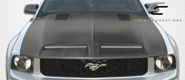 Carbon Creations GT500 Hood Compatible With 2005-2009 Ford Mustang - 1 Piece - 106386
