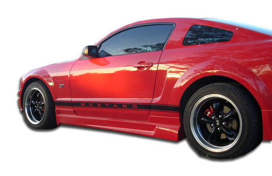 Extreme Dimensions Duraflex Racer Side Skirts Compatible With 2005-2009 Ford Mustang - 2 Piece - 100650