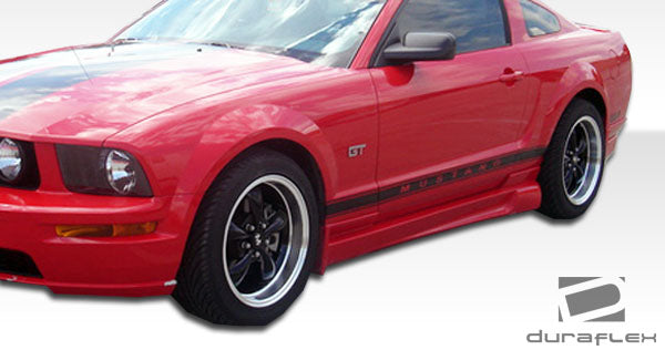Extreme Dimensions Duraflex Racer Side Skirts Compatible With 2005-2009 Ford Mustang - 2 Piece - 100650