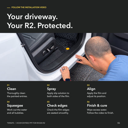 Door Entry PPF | Rivian R2, Clear Door Sill Protection
