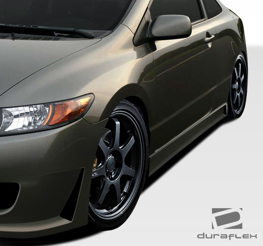 Extreme Dimensions Duraflex B-2 Side Skirts Compatible With 2006-2011 Honda Civic 2DR - 2 Piece - 106856