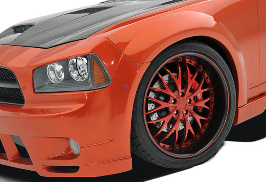Couture Luxe Wide Body Front Fenders Flares Compatible With 2006-2010 Dodge Charger - 2 Piece - 104815