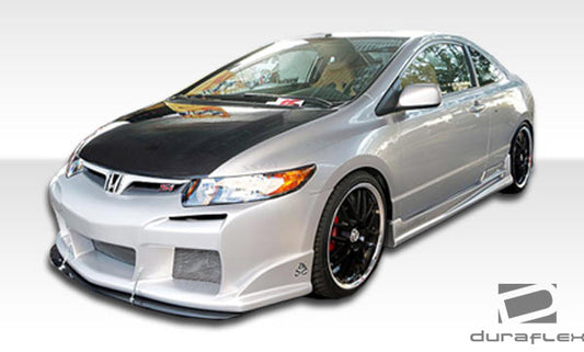 Extreme Dimensions Duraflex Raven Side Skirts Compatible With 2006-2011 Honda Civic - 2 Piece - 103334