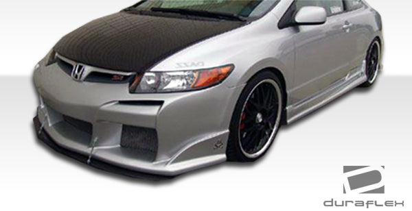 Extreme Dimensions Duraflex Raven Side Skirts Compatible With 2006-2011 Honda Civic - 2 Piece - 103334