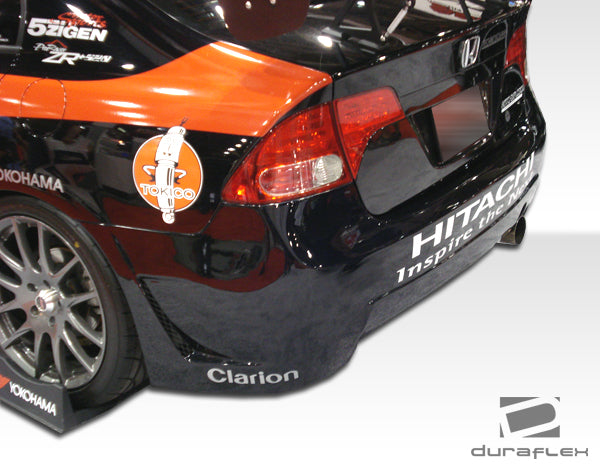 Extreme Dimensions Duraflex B-2 Rear Bumper Cover Compatible With 2006-2011 Honda Civic 4DR - 1 Piece - 103520