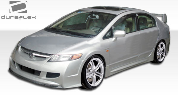 Extreme Dimensions Duraflex R-Spec Side Skirts Compatible With 2006-2011 Honda Civic - 2 Piece - 104430