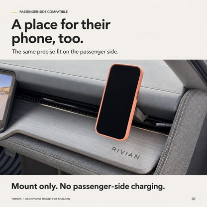 Dashboard Phone Charger | Rivian R2, Magnetic Mount