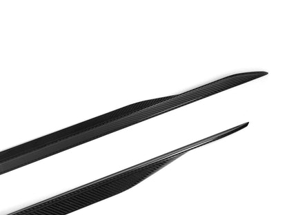 AutoTecknic Dry Carbon Fiber Side Skirt Extension Set - BMW G60 5-Series