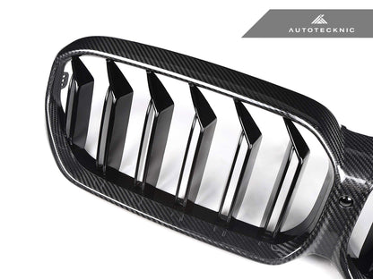 AutoTecknic Dry Carbon Fiber Dual-Slats Front Grilles - BMW G30 5-Series LCI