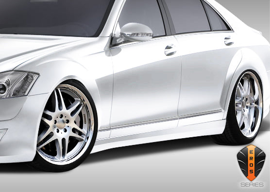 Extreme Dimensions Duraflex Eros Version 1 Side Skirts Compatible With 2007-2013 Mercedes S Class - 2 Piece - 107790