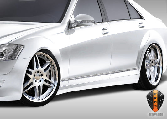 Extreme Dimensions Duraflex Eros Version 1 Side Skirts Compatible With 2007-2013 Mercedes S Class - 2 Piece - 107790