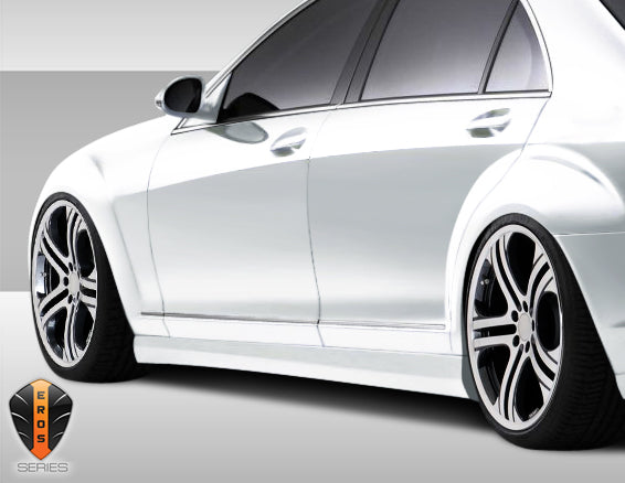 Extreme Dimensions Duraflex Eros Version 1 Side Skirts Compatible With 2007-2013 Mercedes S Class - 2 Piece - 107790