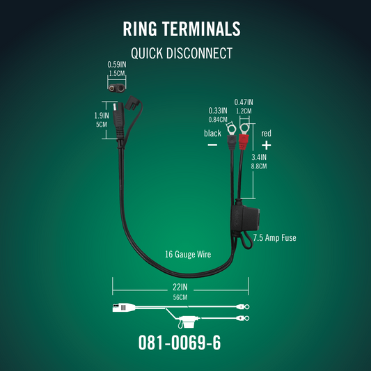 Ring Terminal Harness with Quick Disconnect 25 Pack