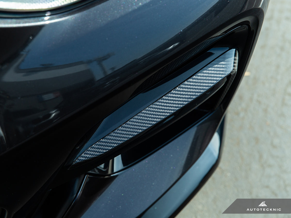 AutoTecknic Carbon Fiber Front Bumper Trim Set - BMW G01 X3 | G02 X4 M40I Pre-LCI