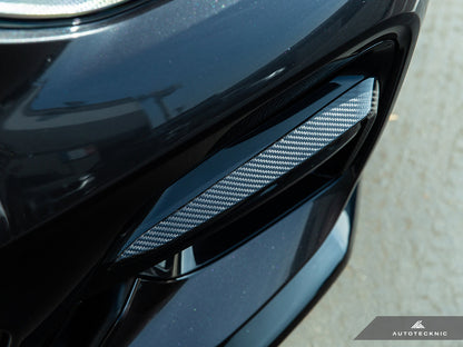 AutoTecknic Carbon Fiber Front Bumper Trim Set - BMW G01 X3 | G02 X4 M40I Pre-LCI