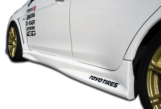 Extreme Dimensions Duraflex GT Concept Side Skirts Compatible With 2008-2015 Mitsubishi Evolution - 2 Piece - 104639