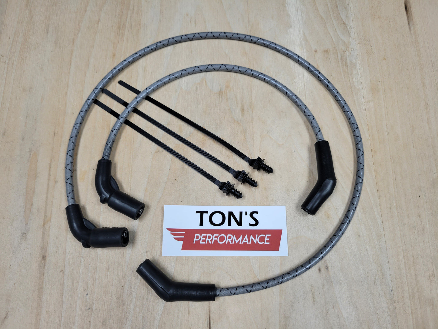 Cloth Braided Replacement 8mm Plug Wires Harley FLT FLHT FLHR FLTR 2009-2015