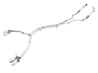 AWE Tuning Track Edition Exhaust for Audi B9 S5 Sportback - Non-Resonated (Silver 90mm Tips) 3010-42066