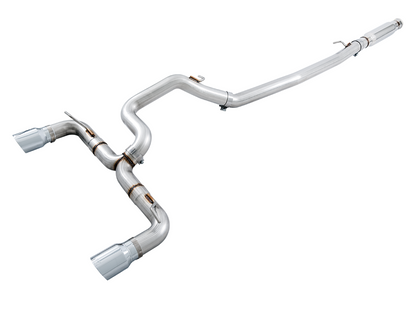 AWE Tuning Track Edition Cat-back Exhaust for Ford Focus RS - Chrome Silver Tips 3020-32030