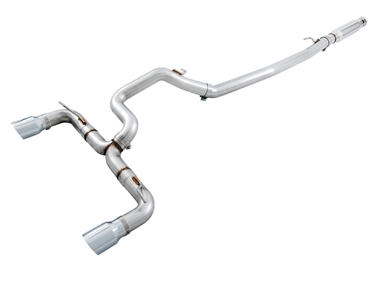AWE Tuning Track Edition Cat-back Exhaust for Ford Focus RS - Chrome Silver Tips 3020-32030