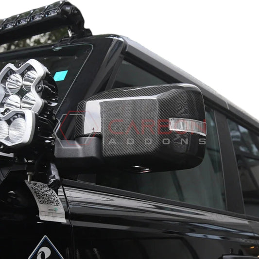 2021+ Bronco Real Carbon Fiber Mirror Cap Cover with Turn Signal