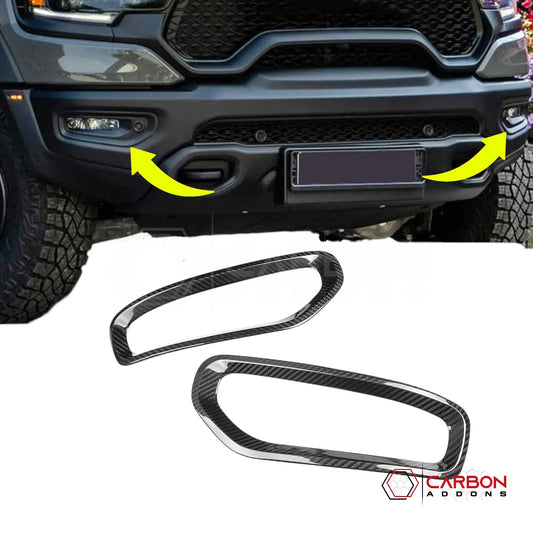 2019+ Ram 1500 (All Trims) Carbon Fiber Fog Light Frame Covers