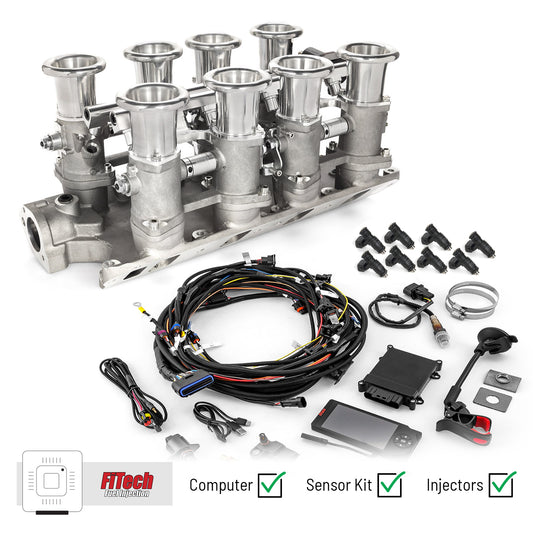 Speedmaster 1-135-013-02 Ford SB 260 289 302W Downdraft + FiTech Ultra EFI Fuel Injection System