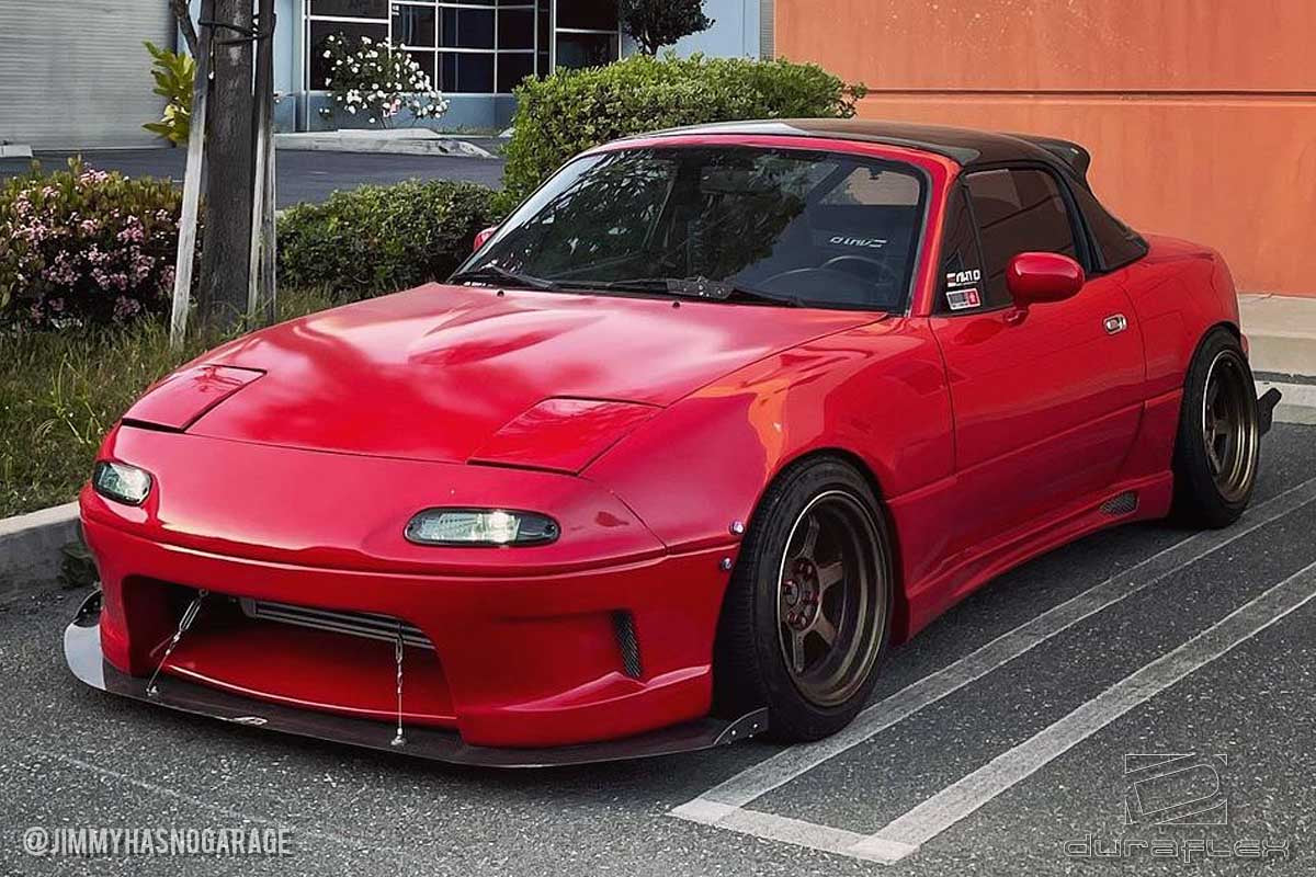 Extreme Dimensions Duraflex Wizdom Front Bumper Cover Compatible With 1990-1997 Mazda Miata - 1 Piece - 100964