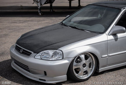 Carbon Creations OEM Look Hood Compatible With 1999-2000 Honda Civic - 1 Piece - 102066