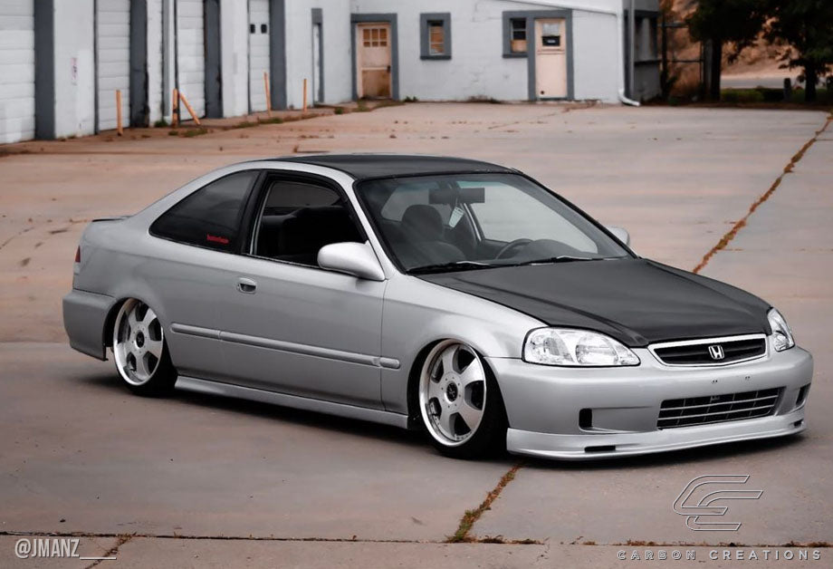 Carbon Creations OEM Look Hood Compatible With 1999-2000 Honda Civic - 1 Piece - 102066