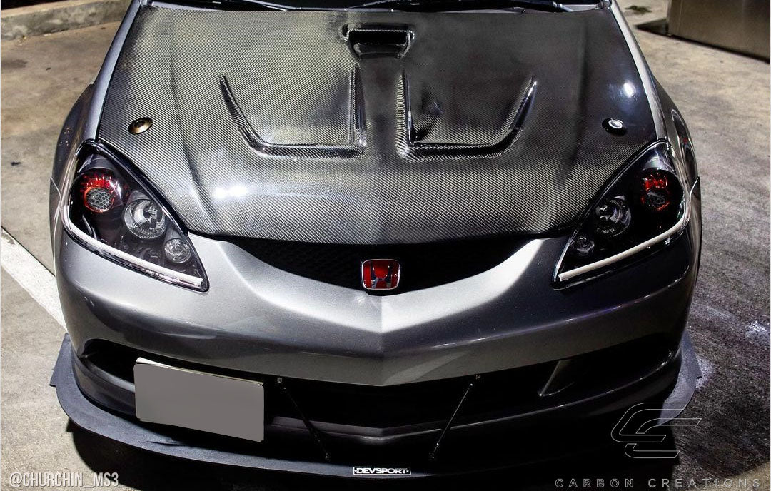 Carbon Creations Type M Hood Compatible With 2002-2006 Acura RSX - 1 Piece - 102622