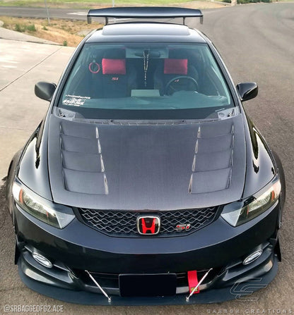 Carbon Creations Circuit Hood Compatible With 2006-2011 Honda Civic - 1 Piece - 103131