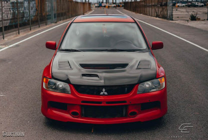 Carbon Creations C-1 Hood Compatible With 2003-2006 Mitsubishi Evolution - 1 Piece - 103203