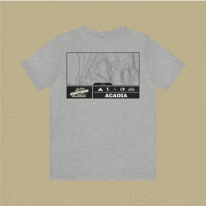 Acadia National Park - Adventure Life Trail Topographic Garment Dyed Tee