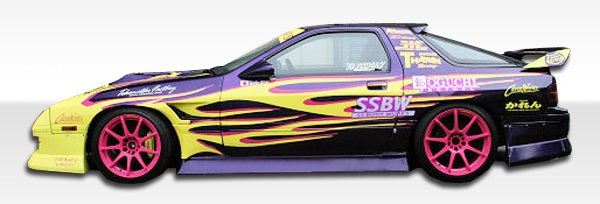 Extreme Dimensions Duraflex B-Sport Side Skirts Compatible With 1986-1991 Mazda RX7 - 2 Piece - 104232