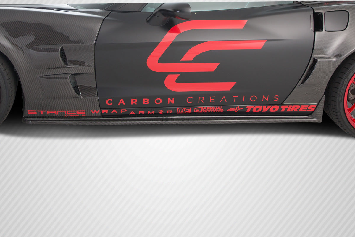 Carbon Creations ZR Edition Side Skirts Compatible With 2005-2013 Chevrolet Corvette - 2 Piece - 105770