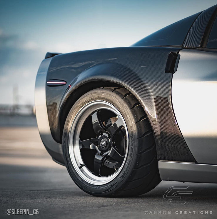 Carbon Creations ZR Edition Rear Fenders Compatible With 2005-2013 Chevrolet Corvette - 2 Piece - 105776