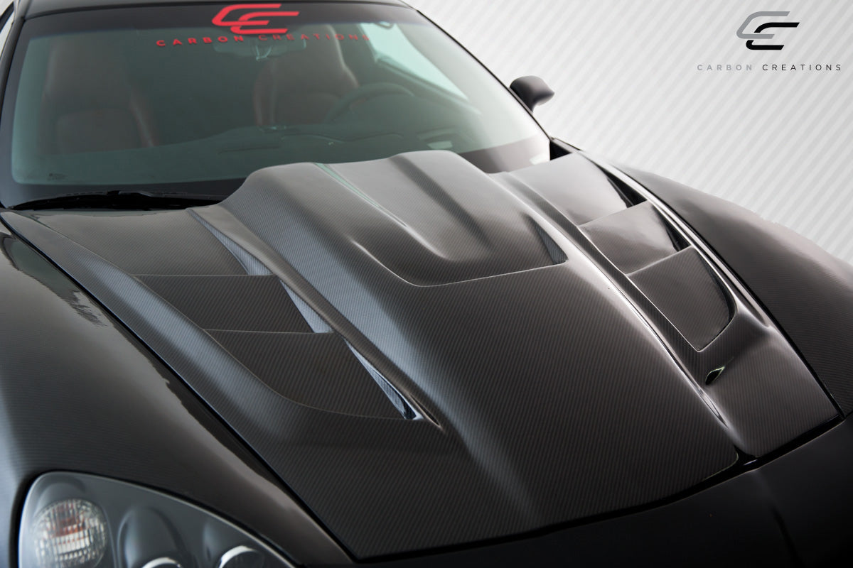Carbon Creations ZR Edition 2 Hood Compatible With 2005-2013 Chevrolet Corvette - 1 Piece - 106142