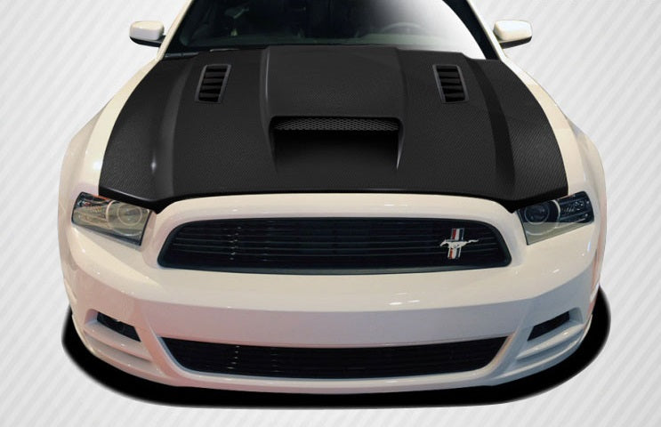 Carbon Creations CVX Hood Compatible With 2013-2014 Ford Mustang 2010-2014 Mustang GT500 - 1 Piece - 106262