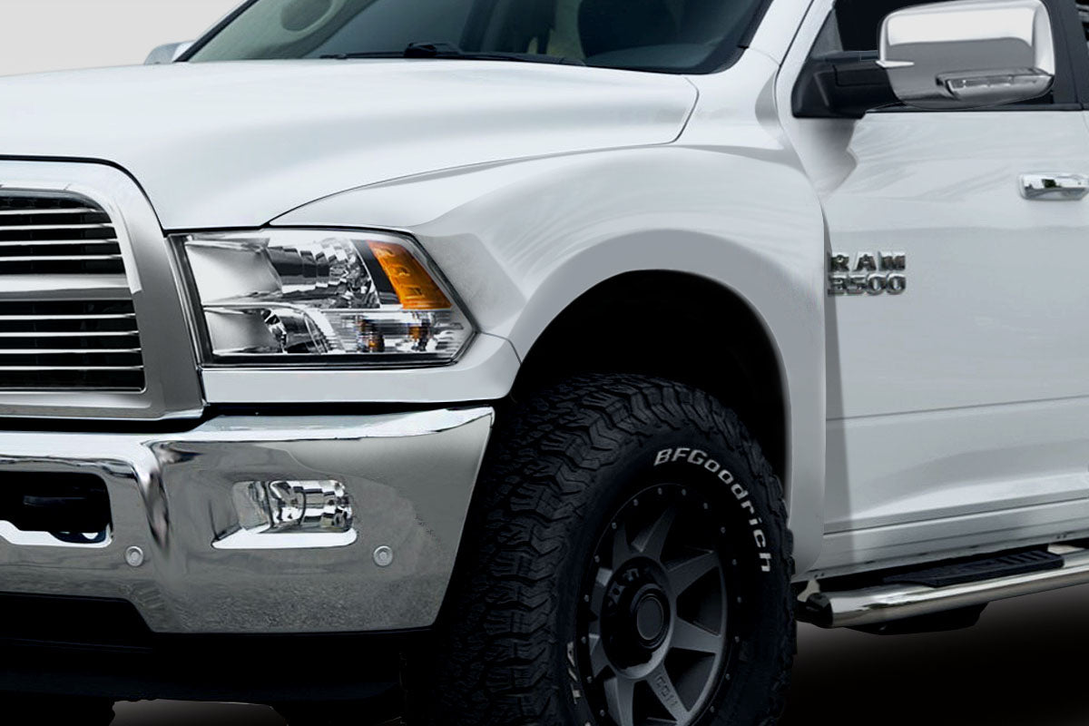 Extreme Dimensions Duraflex Off Road Bulge Front Fenders Compatible With 2009-2018 Dodge Ram - 2 Piece - 106474