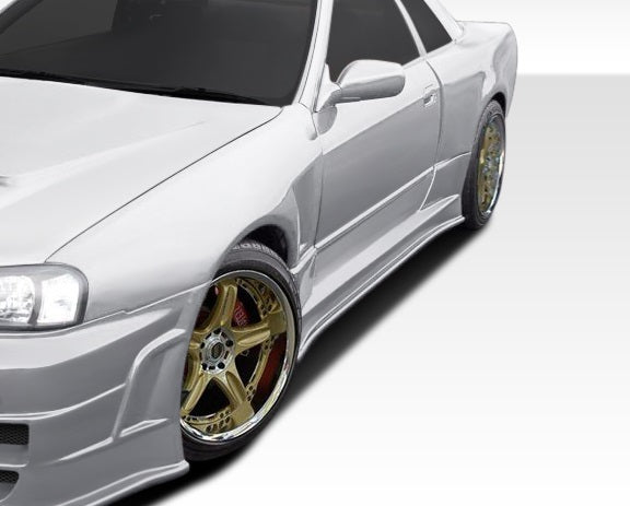 Extreme Dimensions Duraflex R324 Conversion Side Skirts Compatible With 1989-1994 Nissan Skyline - 2 Piece - 106601