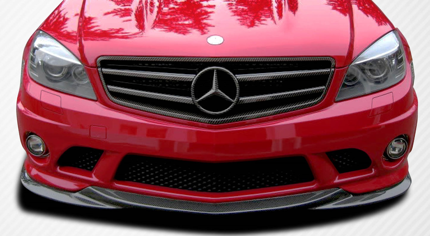 Carbon Creations L-Sport Front Lip Spoiler Compatible With 2008-2011 Mercedes C63 - 1 Piece - 107154