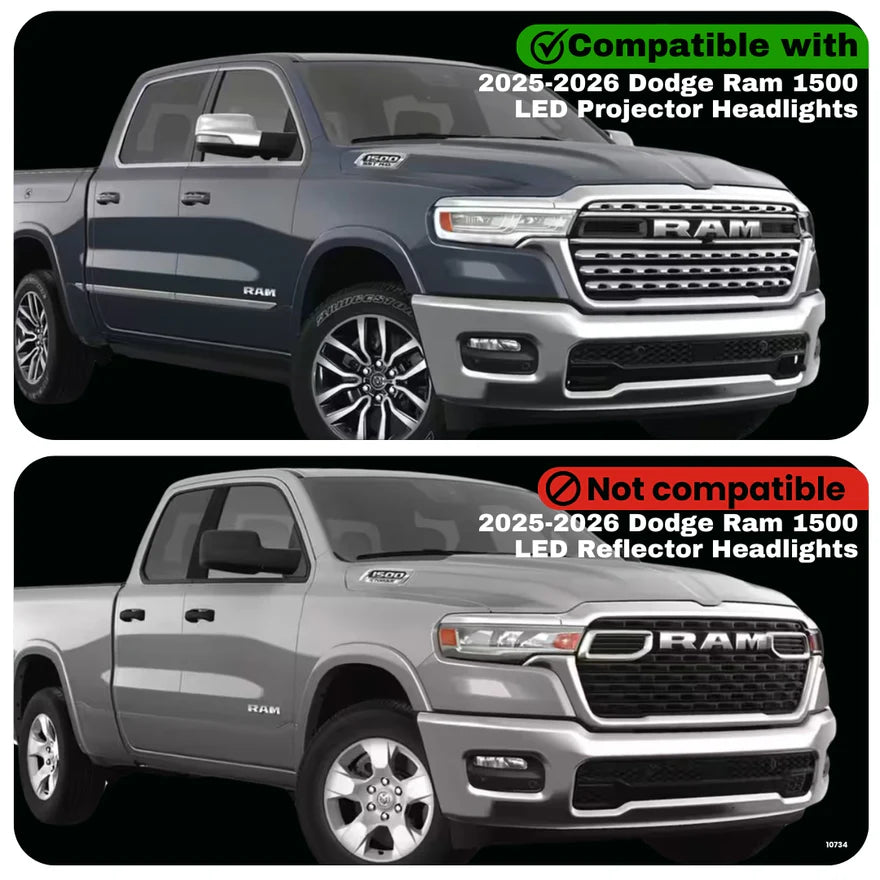Dodge Ram 1500 Dynamic Headlight Plug-N-Play  Harness for LED Projector Headlights (2025-2026)