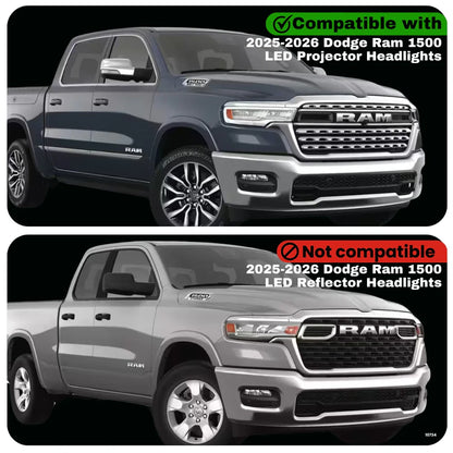 Dodge Ram 1500 Dynamic Headlight Plug-N-Play  Harness for LED Projector Headlights (2025-2026)