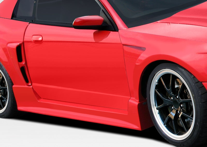 Extreme Dimensions Duraflex CBR500 Wide Body Side Skirts Compatible With 1999-2004 Ford Mustang - 2 Piece - 107581