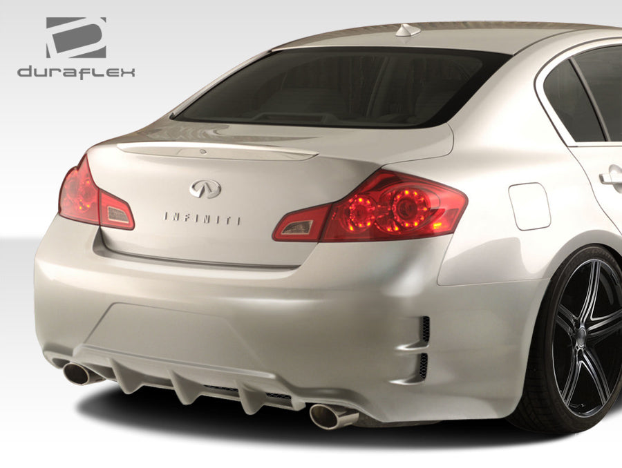 Extreme Dimensions Duraflex Elite Rear Bumper Cover Compatible With 2007-2013 Infiniti G Sedan - 1 Piece - 107668