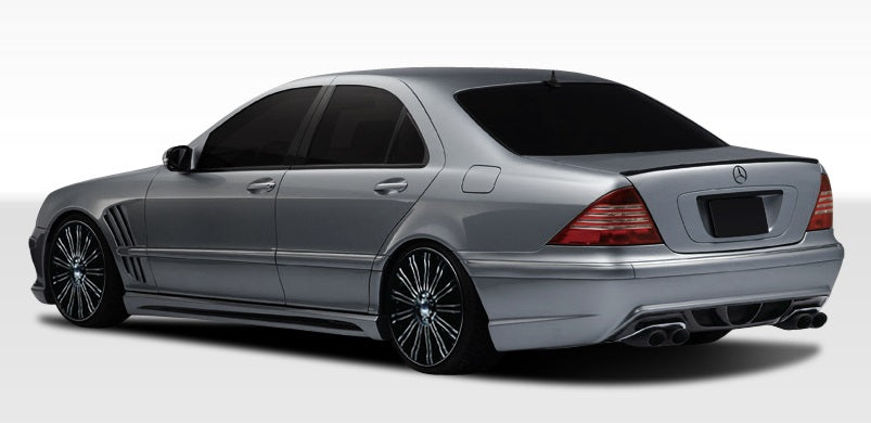 Extreme Dimensions Duraflex W-2 Rear Bumper Cover Compatible With 2000-2006 Mercedes S Class - 1 Piece - 107721