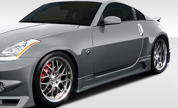 Extreme Dimensions Duraflex J-Spec Side Skirts Compatible With 2003-2008 Nissan 350Z - 2 Piece - 107830